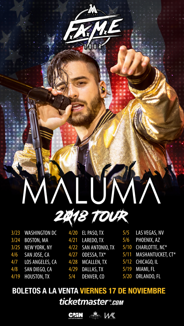 maluma tour poster SCOOP MARKETING