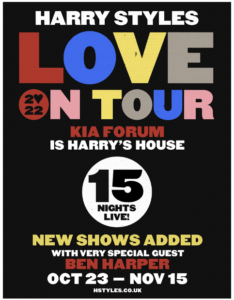 HARRY STYLES ANNOUNCES FIVE ADDITIONAL LOS ANGELES SHOWS FOR LOVE ON TOUR 2022